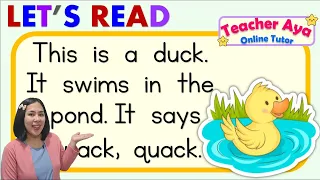 Practice Reading | Reading lesson for kids | Animals short stories | Be a fast Reader | Teacher Aya