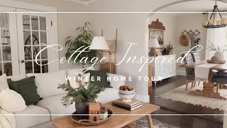 Cottage Inspired Winter Home Tour | Neutral Home Decorating Ideas | After Christmas Home Decor