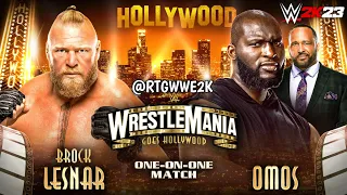 WWE 2K23 Brock Lesnar vs Omos WrestleMania 39 Prediction Match