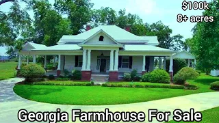 Georgia Farmhouse For Sale | $100k | 8+ acres | 2-Story Barn | Workshop | Georgia Real Estate