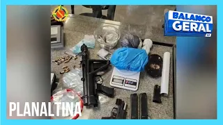 Suspeitos são presos por porte de submetralhadora e droga sintética