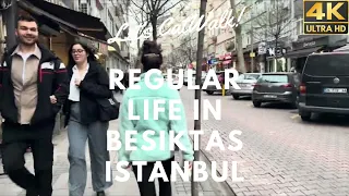 4K REGULAR LIFE IN BESIKTAS ISTANBUL WALKING TOUR