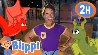 Meekah Goes on a  Magical Quest for Dragons! 🐉 | Blippi | Educational Kids Videos | Moonbug Kids