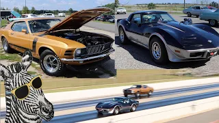 1970 Mustang Boss 302 vs 1978 Corvette special edition | Pure Stock Drag Race