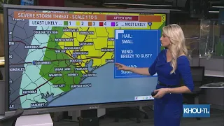 Houston Forecast: Cold front could bring severe weather to parts of Southeast Texas