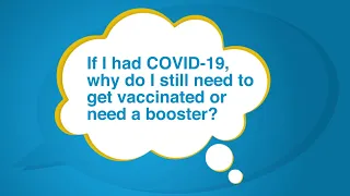 I had COVID. Why do I need to get vaccinated or boosted? – Just a Minute! with Dr. Peter Marks