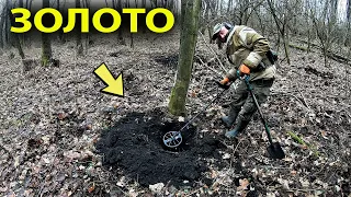 Знайшли  в лісі ЗОЛОТО під корінням яке було в глечику.Пошук з металошукачем в Україні