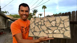 COMO HACER REVESTIMIENTO DE TRAVERTINO DE $.50 centavos / .50 cents travertine backsplash