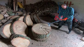 Baumscheibe spalten  Spaltaxt Fiskars X27 Splitting Axe Eiche splitting wood tree grate