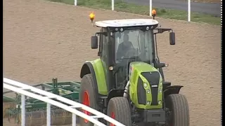 Claas Arion 620 with bespoke wheels at Chelmsford City Racecourse