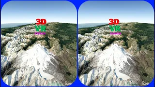 Mount Elbrus, 3D SBS VR video, Stereogram Magic eye video, Tour with Google Earth