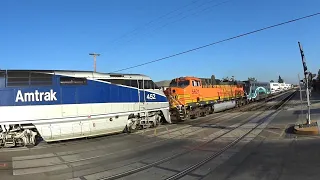 Amtrak, BNSF and Metrolink Working Together very RARE!!!