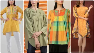 Latest Lawn Cotton Kurti/Kurta Designs/ Stylish Lawn Shirts Design For Girls 2023