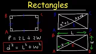 Rectangles - Properties of Parallelograms, Special Quadrilaterals - Geometry