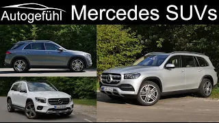 Mercedes GLA vs GLB vs GLC vs GLE vs GLS comparison review!