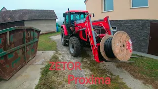 ZETOR Proxima - Work with loader | Electrician cable | Pallet forks / Hard Work /Práca s nakladačom