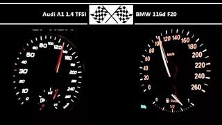 Audi A1 1.4 TFSI VS. BMW 116d F20 - Acceleration 0-100km/h