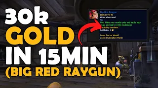 Lazy Gold Farm 30k Every 15 Minutes | Big Red Raygun Toy Gold Farm | AFK Gold Farm