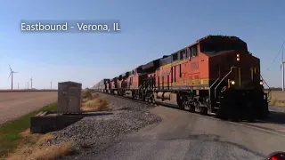 Cruising East!!! BNSF “Z” Crossing Over Prairie Rd Towards Willow Springs!!!