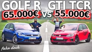 DER ULTIMATIVE VERGLEICH! VW GOLF GTI TCR vs GOLF R | Fahr doch