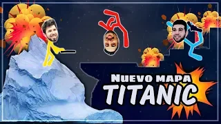 NUEVO MAPA TITANIC EN STICK FIGHT  (WILLY VS FARGAN VS VEGETTA)