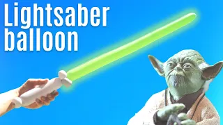 How to Make a LightSaber Balloon Sword #balloonanimals #lightsaber #balloonswords #swordballoons