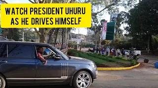 Exclusive! President Uhuru Drives Himself On Multimillion Range Rover!