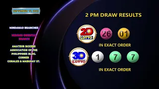 [LIVE] PCSO  2:00 PM Lotto Draw - September  17, 2023