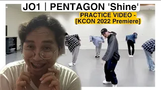 JO1｜PENTAGON(펜타곤) 'Shine(빛나리)' PRACTICE VIDEO - [KCON 2022 Premiere] REACTION VIDEO