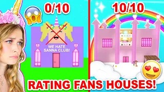 Rating The WORST To BEST FAN HOUSES In Adopt Me! (Roblox)