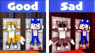Good Ending VS Sad Ending - Knuckles + Sonic And Tails Dancing Meme (Minecraft Animation) FNF