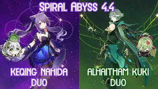 C0 Keqing Nahida Duo & C0 Alhaitham Shinobu Duo - Spiral Abyss 4.4 Floor 12 Full Star Clear