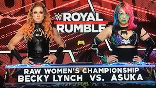 WWE 2K22 BECKY LYNCH VS. ASUKA WWE WOMAN RAW CHAMPIONSHIP ROYAL RUMBLE