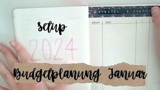 SETUP 2024 und BUDGETPLANUNG JANUAR | Low Budget | Umschlagmethode | Cash Envelopes