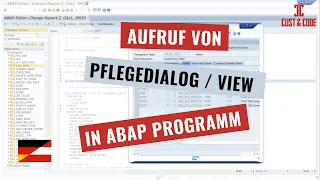 Aufruf von Pflegedialog / Pflegeview in ABAP Programm [deutsch]