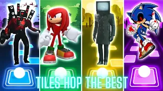 Titan Speakerman VS Knuckles the Echidna VS Tv man VS Sonic EXE 🎶 Who Will Be Crowned the Best?