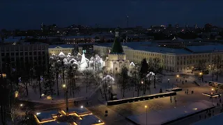 Cоборный колокольный звон храмов нижегородского Кремля