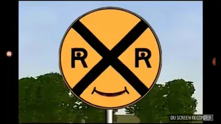 CURSED RAILROAD CROSSING SIGN