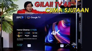 AJAIB!! Rp5,8jt dapet Google TV 65" Segede Ini!! Siap Buat BIOSKOP di RUMAH!! SPC ST65"