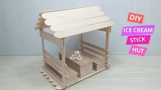 DIY Miniature Gazebo | Miniature Relaxing Hut | ice cream stick craft