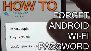 How To Forget Network on Android devices