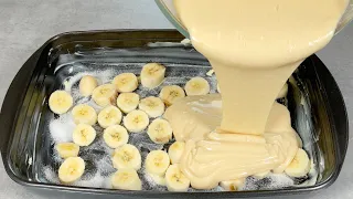 Nehmen 2 Bananen und 3 Eier, Bananenkuchen in 5 Minuten. Jeder sucht nach diesem Rezept!