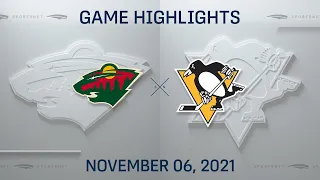 NHL Highlights | Wild vs. Penguins - Nov. 6, 2021