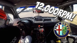 Alfa Romeo 155 DTM V6 Ti SCREAMING on Track! - 12.000rpm EPIC Engine SOUND OnBoard!