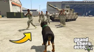 ¿Que Pasa Si Chop Entra a la Base Militar y Ataca Militares Tendra Estrellas? GTA 5