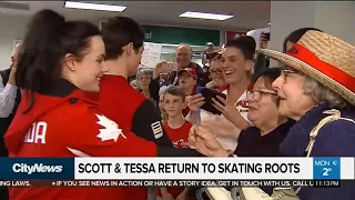 Olympic homecoming: Tessa Virtue and Scott Moir touchdown in Canada