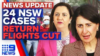 NSW records 24 new COVID-19 cases, leaders call for cut on international arrivals | 9 News Australia