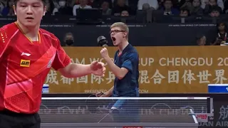 Felix Lebrun - Fan Zhendong. Mixed Team World Cup.