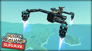 Upgrading the Flyer to a Multi-Thruster Quadcopter! (Scrap Mechanic Survival Ep.40)