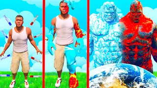 Franklin Take Injections To Become $1 LAVA & ICE GOD TO $1000,000,000 ALL FATHER LAVA & ICE GOD GTA5